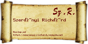 Szerényi Richárd névjegykártya
